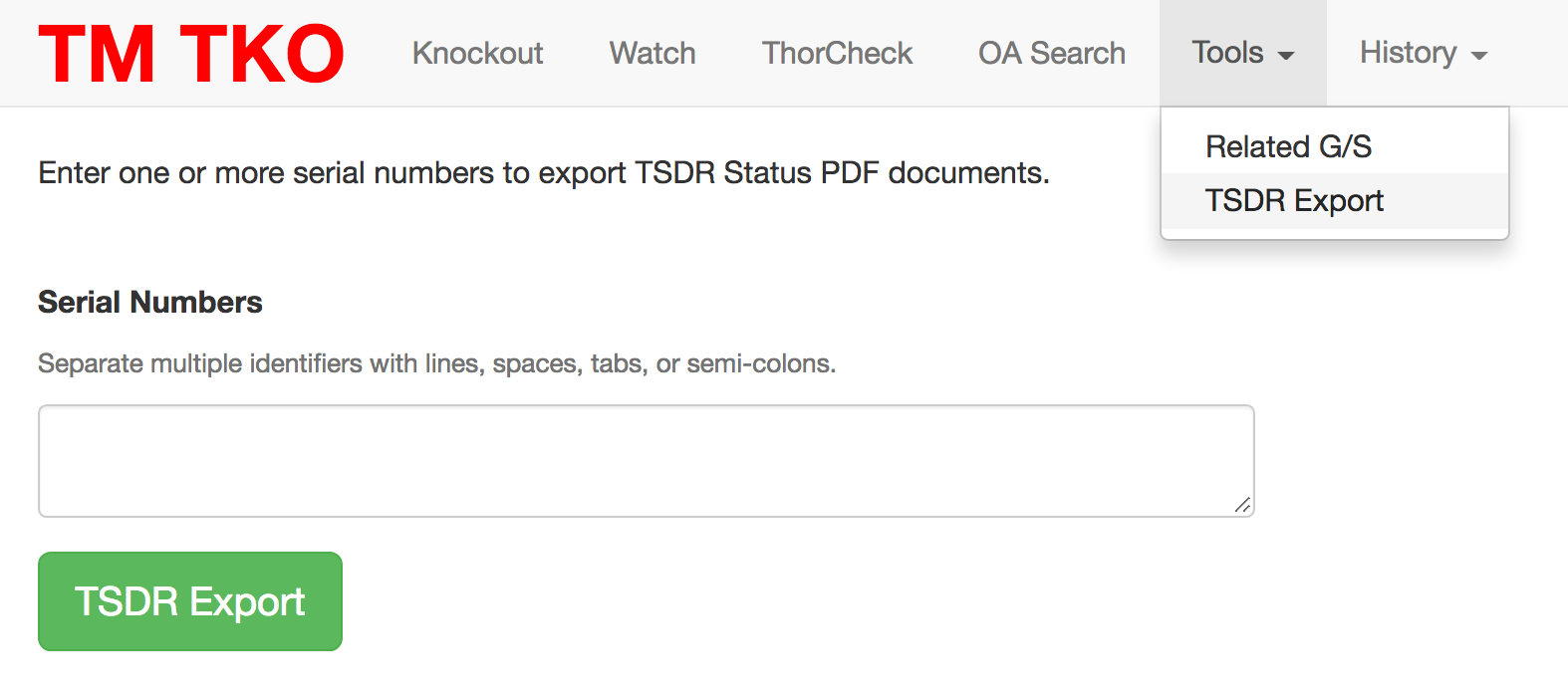 TSDRexportStandalone