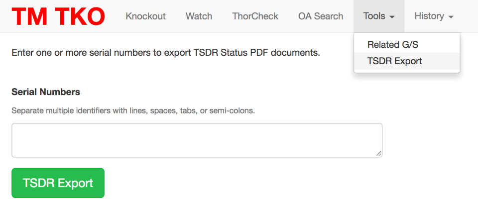 TSDRexportStandalone